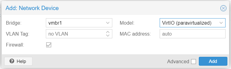 VM 添加内网网卡